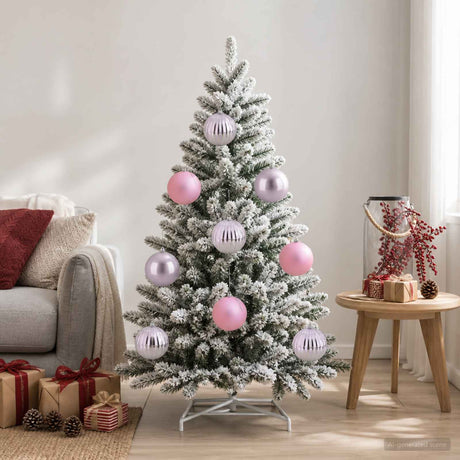 Vidaxl kerstballenset xxl 3 st roze ø 25 cm kunststof