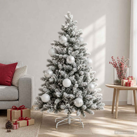 Vidaxl kerstballenset xxl 3 st wit ø 25 cm kunststof