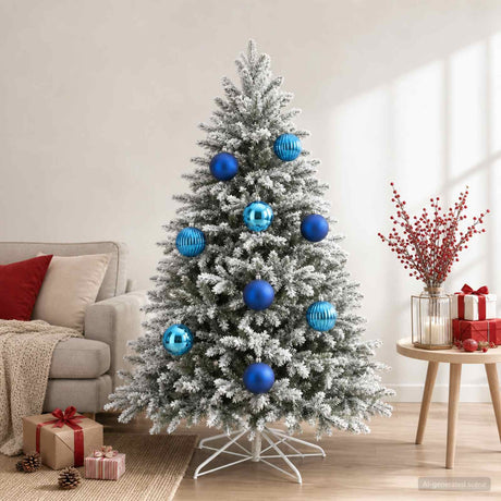 Vidaxl kerstballenset xxl 4 st blauw ø 20 cm kunststof