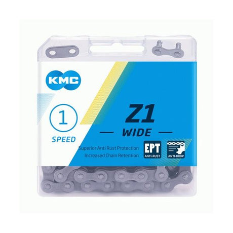 Kmc z 1 ept 128 - 1 2x1 8 - 8,6 mm - 128 Links - Dunkel Silber