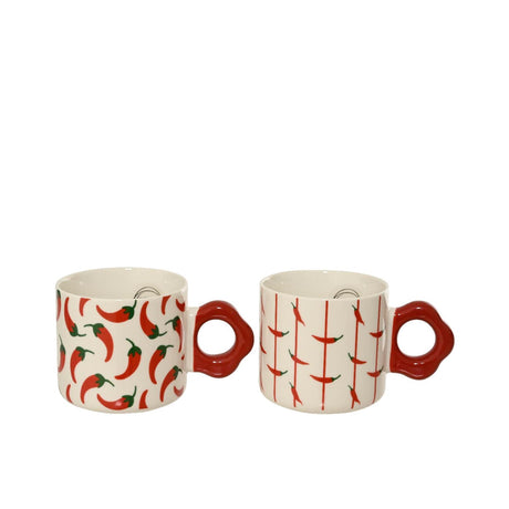 Decoris Becher Pfeffer Porzellan 2-fach sortiert 13x8,6x8cm