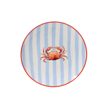 Decoris Frühstücksteller Krabbenporzellan ø19,4xh2cm