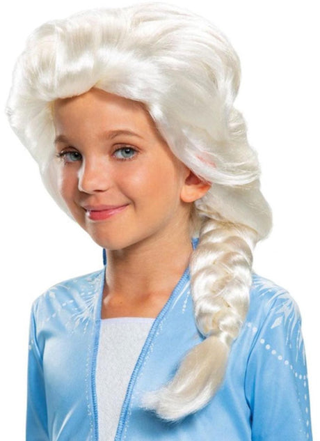 Disney-Verkleidung – Die Eiskönigin 2, Elsa-Perücke – Kind, Einheitsgröße, Kindergröße, Mädchen