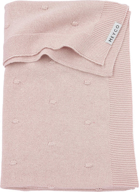 Meyco Baby-Mini-Knoten-Kinderbettdecke – zartrosa – 75 x 100 cm – 1,0 Tog