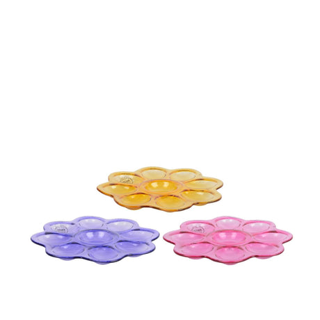 Decoris Teller Blumenglas 3 sortiert ø20,7xh2cm