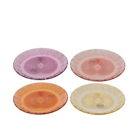 Frühstücksteller Glas 18 cm 4-fach sortiert | 4 Stück