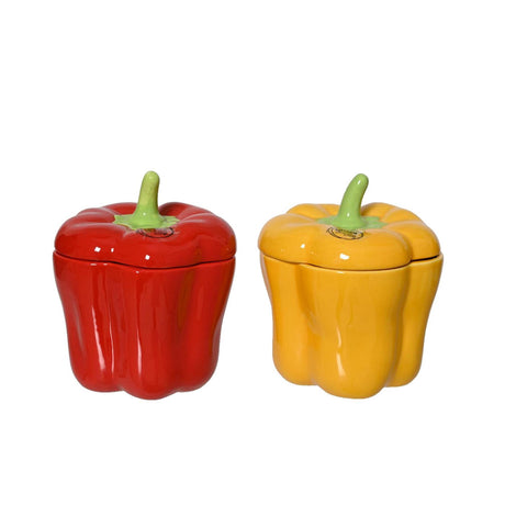 Decoris Vorratstopf Pfeffer Dolomit 12x12x15cm 2-fach sortiert