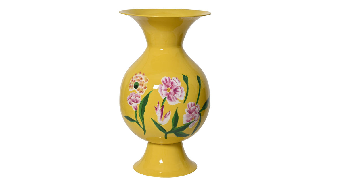 Vaas ijzer geel 26cm x 45cm