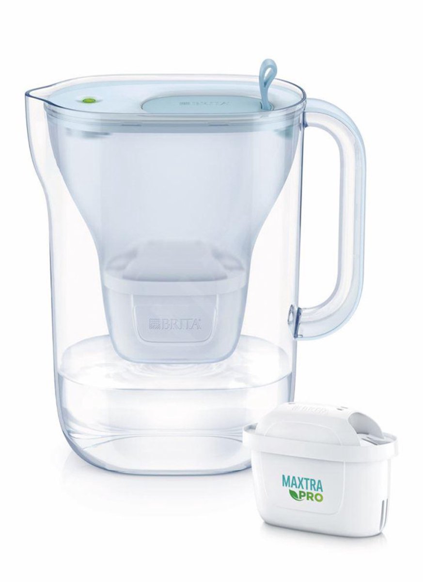 Brita Wasserfilterkanne Style Eco - 2,4l - Blau - inkl. 1 Maxtra Pro Pure Performance Wasserfilter