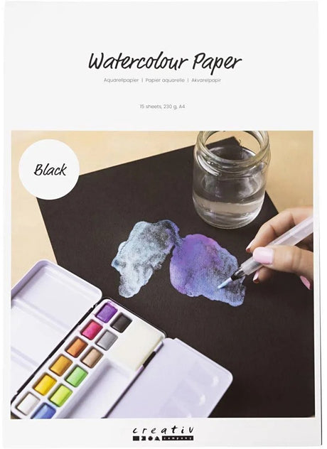 Kreativunternehmen https: www.cchobby.nlwatercolor-paper-a4-sheet-210x297-mm-230-gr-black-15-sheet-1-box