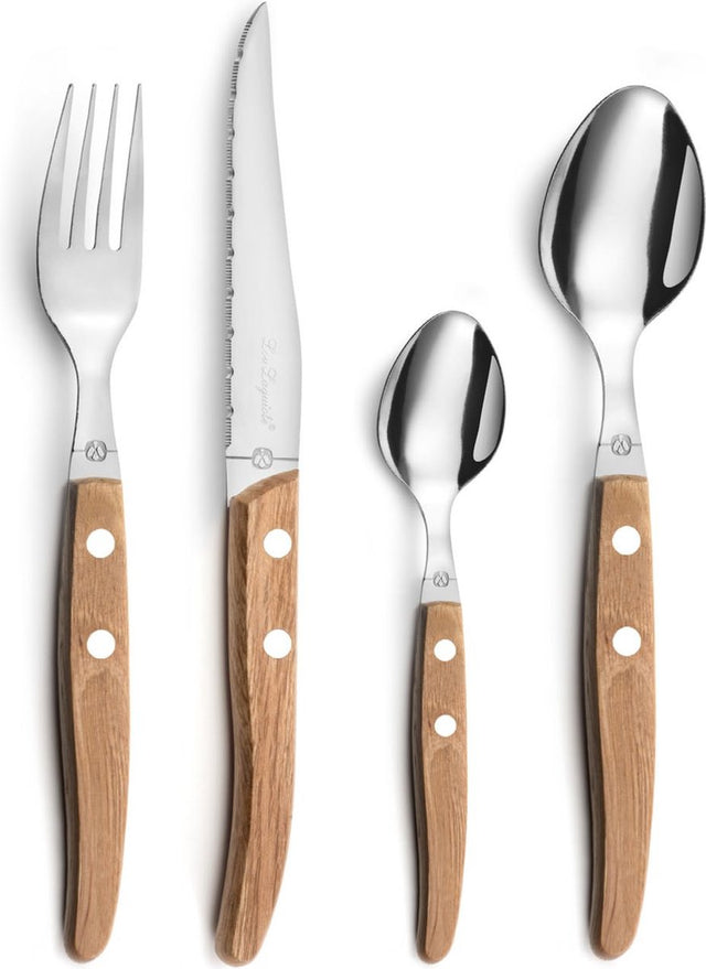 Lou Laguiole - Canopée 24-teiliges Besteckset - 6 Personen - Holz