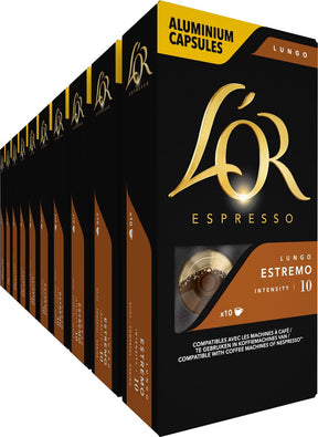 L'or lungo estremo Kaffeetassen - Intensität 10 12 - 10 x 10 Kapseln