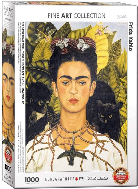 Eurographics – Selbstporträt mit Dornenkette [Autorretrato con Collar de Espinas] – Frida Kahlo – 1000 Teile 48 x 68 cm (B x H) – Kunstpuzzle
