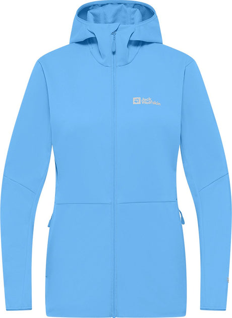 Jack Wolfskin Feldberg Hoody mittelblaue Softshelljacke Damen