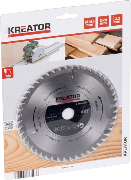 Kreator krt021601 Tauchsägeblatt Holz 165 mm 48 Zähne