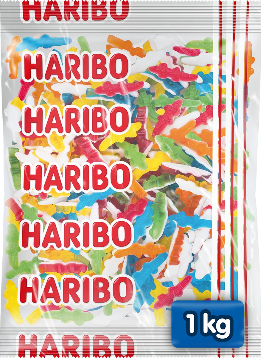 Haribo-Krokodile - Bonbons mit Schaum - 1-kg-Beutel