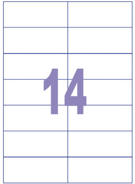Kangaro-Etikett – Injet-Laserkopie – 105 x 42,4 mm – 100 Blatt – 14 Aufkleber pro Blatt