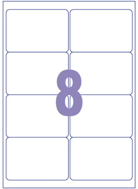 Kangaro-Etikett – Tintenstrahl-Laserkopie – 99,1 x 67,7 mm – 100 Blatt – 8 Aufkleber pro Blatt