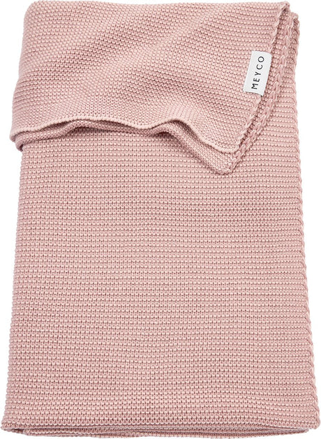 Meyco baby stripe ledikant deken - purple pink soft pink - 100x150cm - 1.0 tog