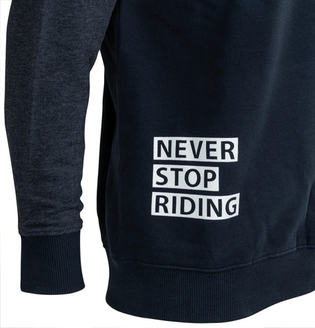 Contec-Sweatshirt mit langen Ärmeln, Never Stop Riding, CT-Sweatshirt, Never Stop Riding, Größe XL, Blaugrau