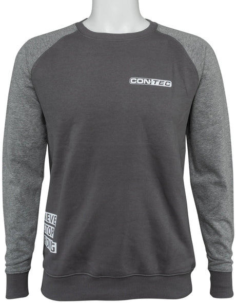 Contec-Sweatshirt mit langen Ärmeln, Never Stop Riding CT-Swaetshirt, Never Stop Riding, Größe L, Schwarz, Grau
