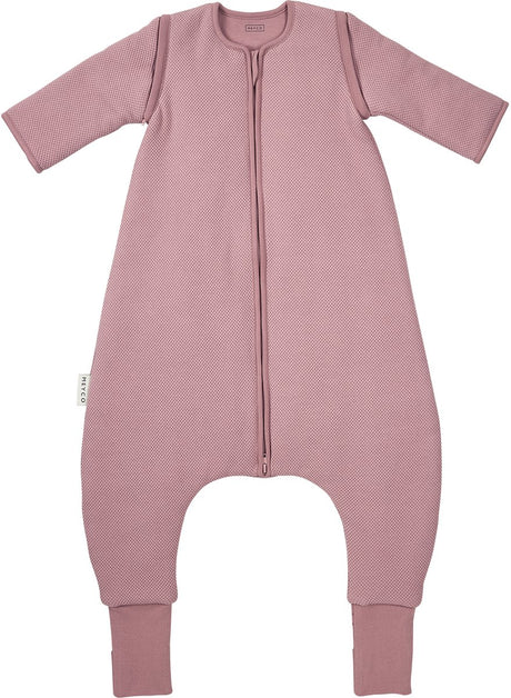Meyco baby studio collection classic slaapoverall jumper - afritsbare mouwen - purple pink - 80cm - 2.5 tog