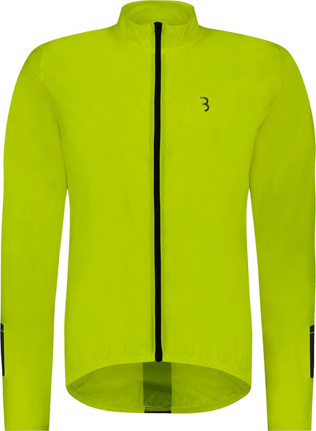 Bbb cycling fietsjack baseshield - windjack heren en dames - wielrennen mountainbiken - fietsjas: wind en waterbestendig - neon geel - maat xl - bbw-148