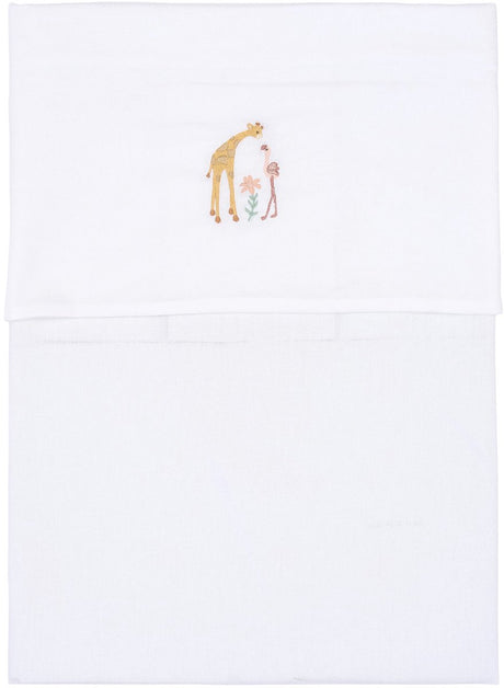 Little dutch ledikantlaken flamingo - wit