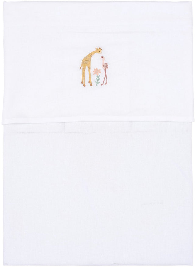Little dutch ledikantlaken flamingo - wit