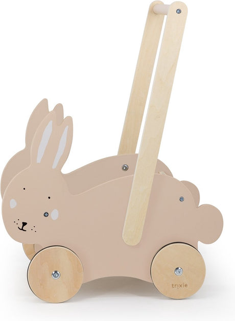 Trixie Gehhilfe aus Holz - Mrs. Hase - Lauflernhilfe - Kinderspielzeug - Laufwagen ab 1,5 Jahren - für Jungen und Mädchen - fsc
