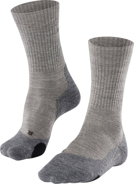 Falke TK2 Wool Wandersocken Anti-Blasen, mittlere Polsterung Merinowolle Sportsocken Damen Beige – Größe 41-42
