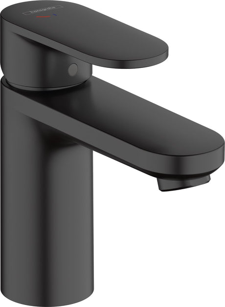 Hansgrohe Lackmischung – Waschtischarmatur – Einhebelbedienung – Kaltstart energiesparend – mit Ablassschraube – Größe 100 mm – mattschwarz