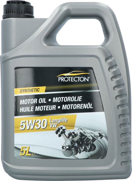Protecton Motoröl 5w-30 – synthetisch – VW Longlife III – Kraftstoffeinsparung – für Benzin-, Flüssiggas- und Dieselmotoren – für verlängerte Ölwechselintervalle – 5 Liter