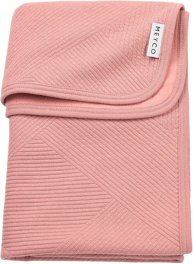 Meyco Baby-Jacquard-Kinderbettdecke – Flanell – Rosa – 100 x 150 cm – 1,0 Tog