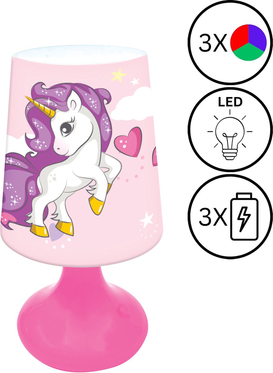 Lexibook Mini-Lampe de chevet veilleuse sans fil licorne
