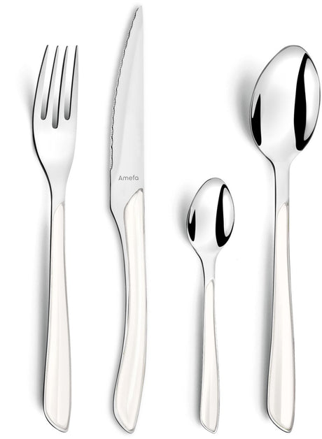 Amefa - eclat - bestekset - 16-delig - 4 personen - hoogglans - zilverkleurig