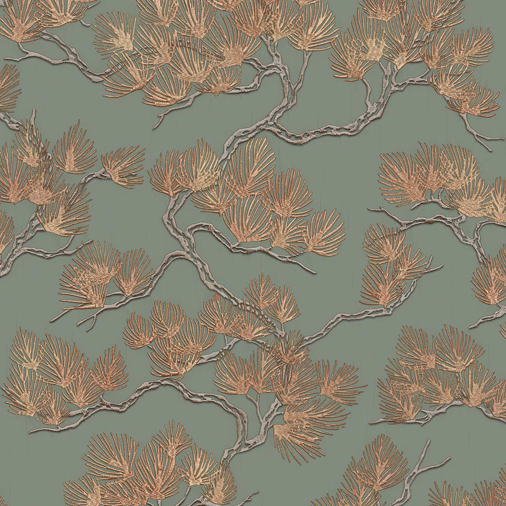 Dutch Wallcoverings Tapete Kieferngrün