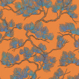 DUTCH WALLCOVERINGS DUTCH WALLCOVERINGS Tapete Kiefer blau und orange