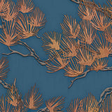 Dutch Wallcoverings Tapete Kiefer Gold und Blau