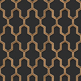 Dutch Wallcoverings Tapete geometrisch in Schwarz und Gold