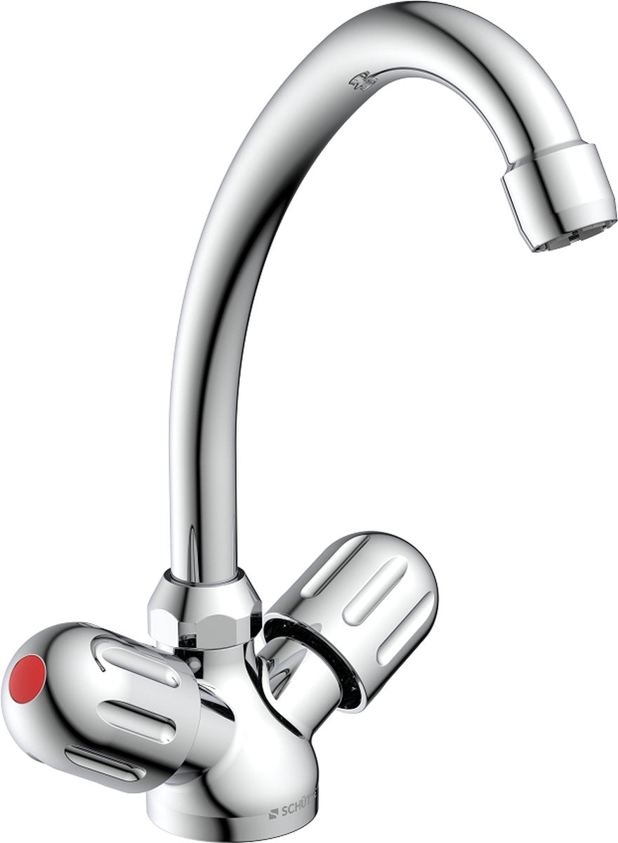 Schütte Two -Button -Mischer Peruzzi Niederdruck Chrom -gelenkt