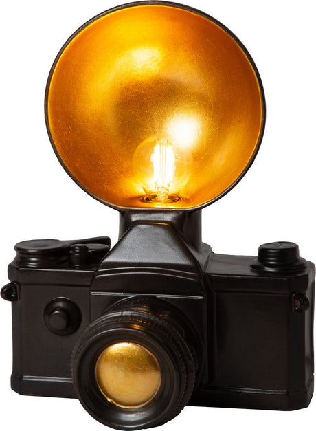 Lucid Extravaganza-Kamera - Tischlampe - 1xe14 - schwarz