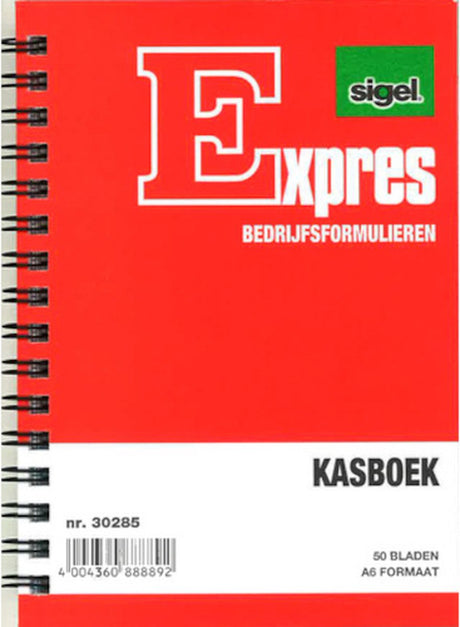 Sigel Kassenbuch A6 Express Standmodell Spiralblock mit 50 Blatt