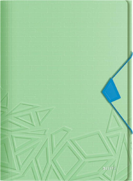Leitz Urban Chic PP 3-Klappen-Ordner für 150 Blatt – Ordner für A4-Dokumente – ideal für Schule oder Studium – grün