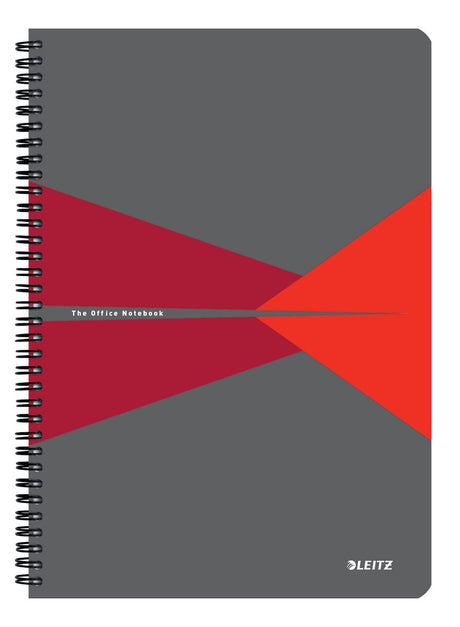 Leitz Büro-Notizbuch A4 liniert – mit PP-Einband – 80-Gramm-Papier – rot