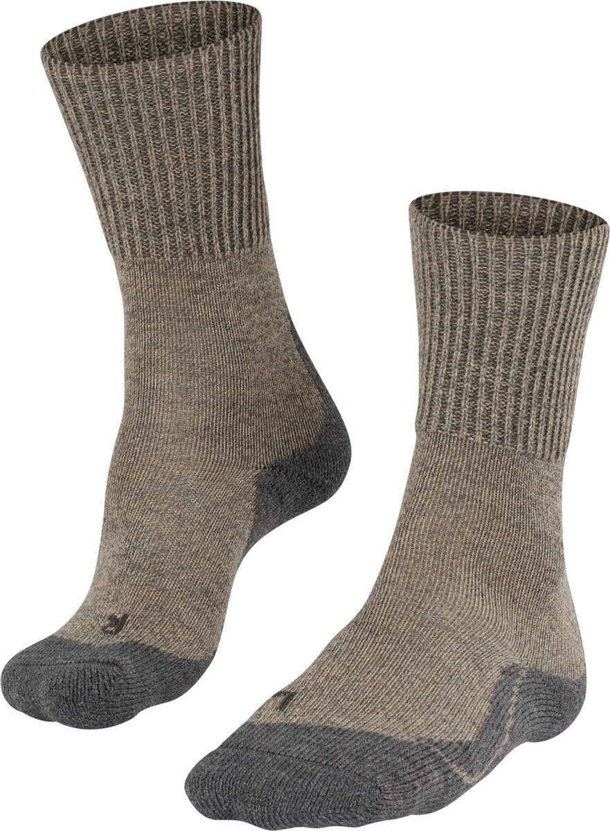 Falke TK1 Wool Anti-Blister dickes Woll-Funktionsmaterial Wandersocken Damen Beige - Größe 35-36