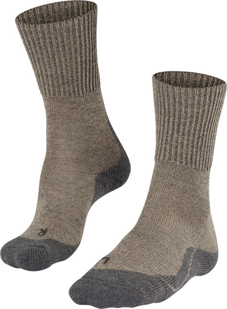 Falke TK1 Wool Anti-Blister dickes Woll-Funktionsmaterial Wandersocken Damen Beige - Größe 35-36