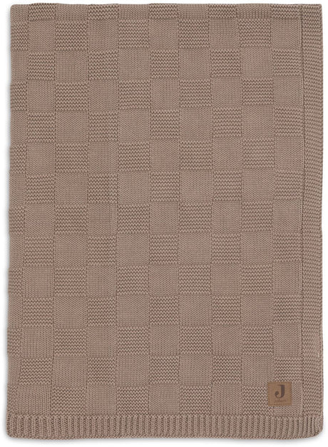 Jollein Baby-Winterdecke für Kinderbett – 75 x 100 cm – Boxstrick – Milchkaffee