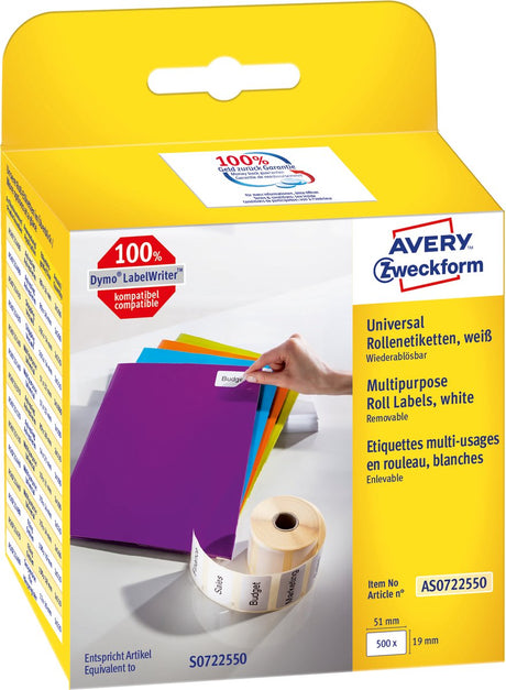Avery -as0722550-Etiketten auf Rolle