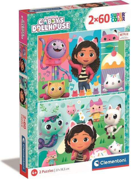Clementoni Puzzle Gabbys Puppenhaus, 2x60tlg.